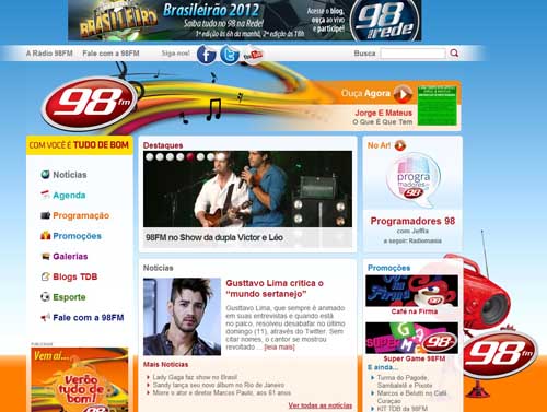 98FM lança novo portal online 98FM lança novo portal online